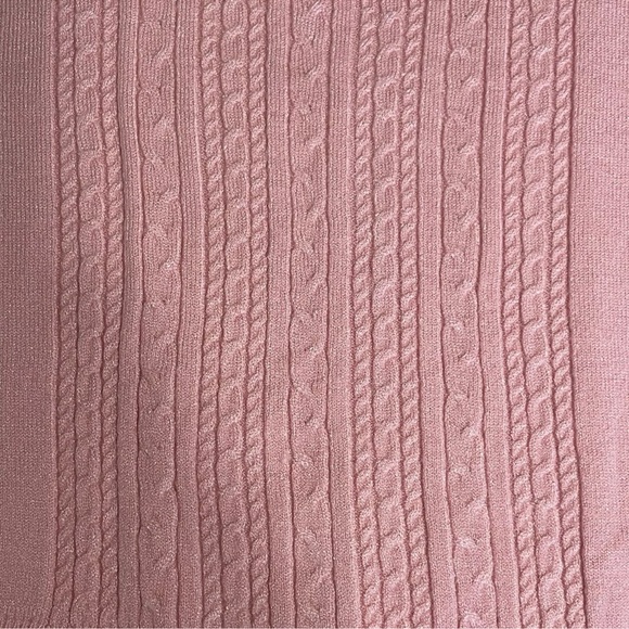 Crave Fame Sweater Sizes L & XL Junior Pink Soft Cable Knit Ribbed Stretchy New - Picture 12 of 13